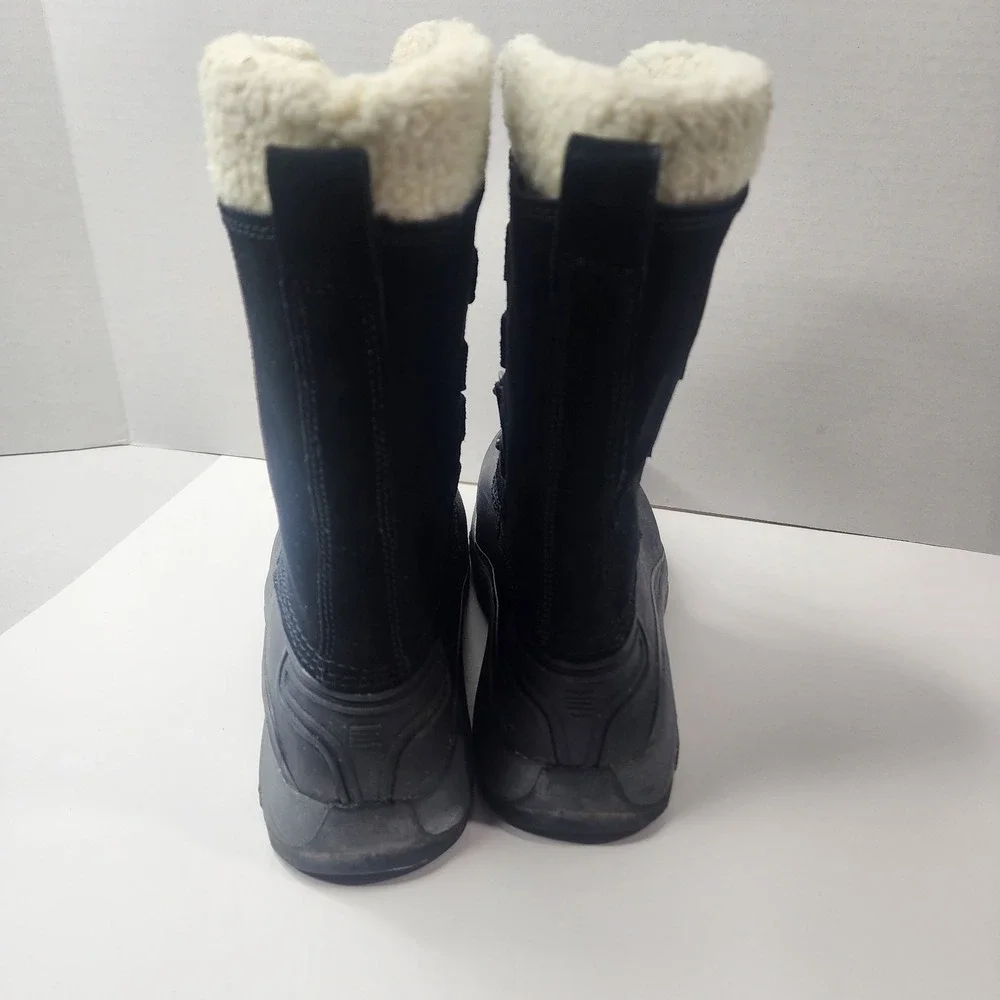 Lands' End Expedition Men's 8D Shoes Black Suede Insulated Winter Snow Boots
